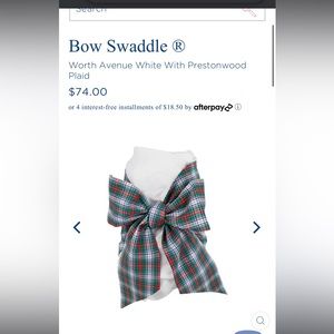 Beaufort Bonnet Company- Winter Wonderland Plaid Bow Swaddle- never opened!